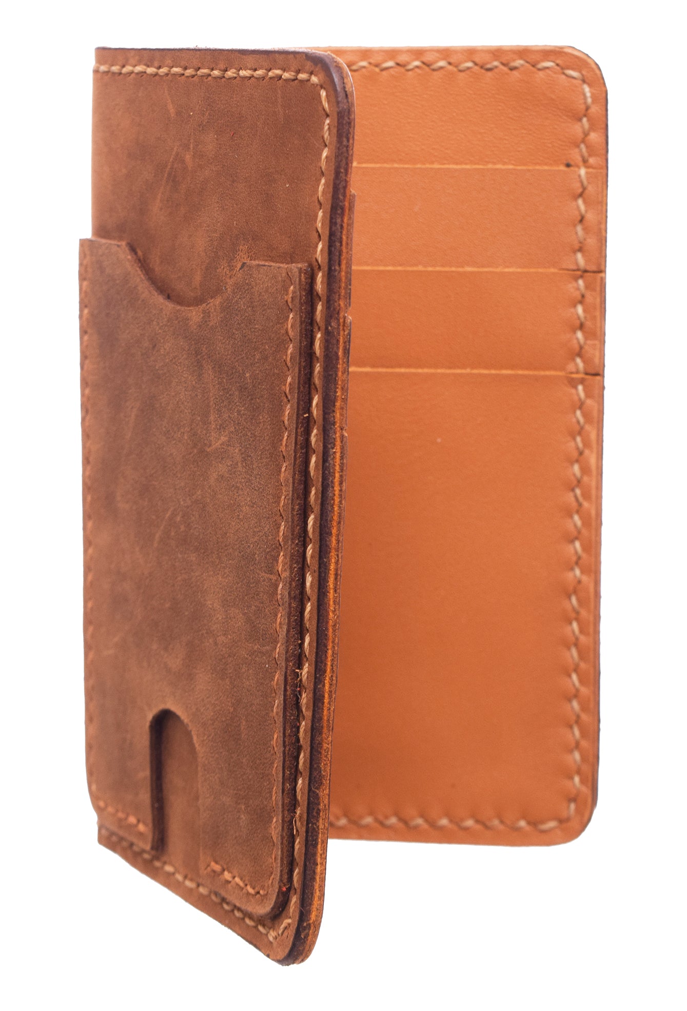 Genuine Leather Wallet with 9 Pockets Pharaonic Design