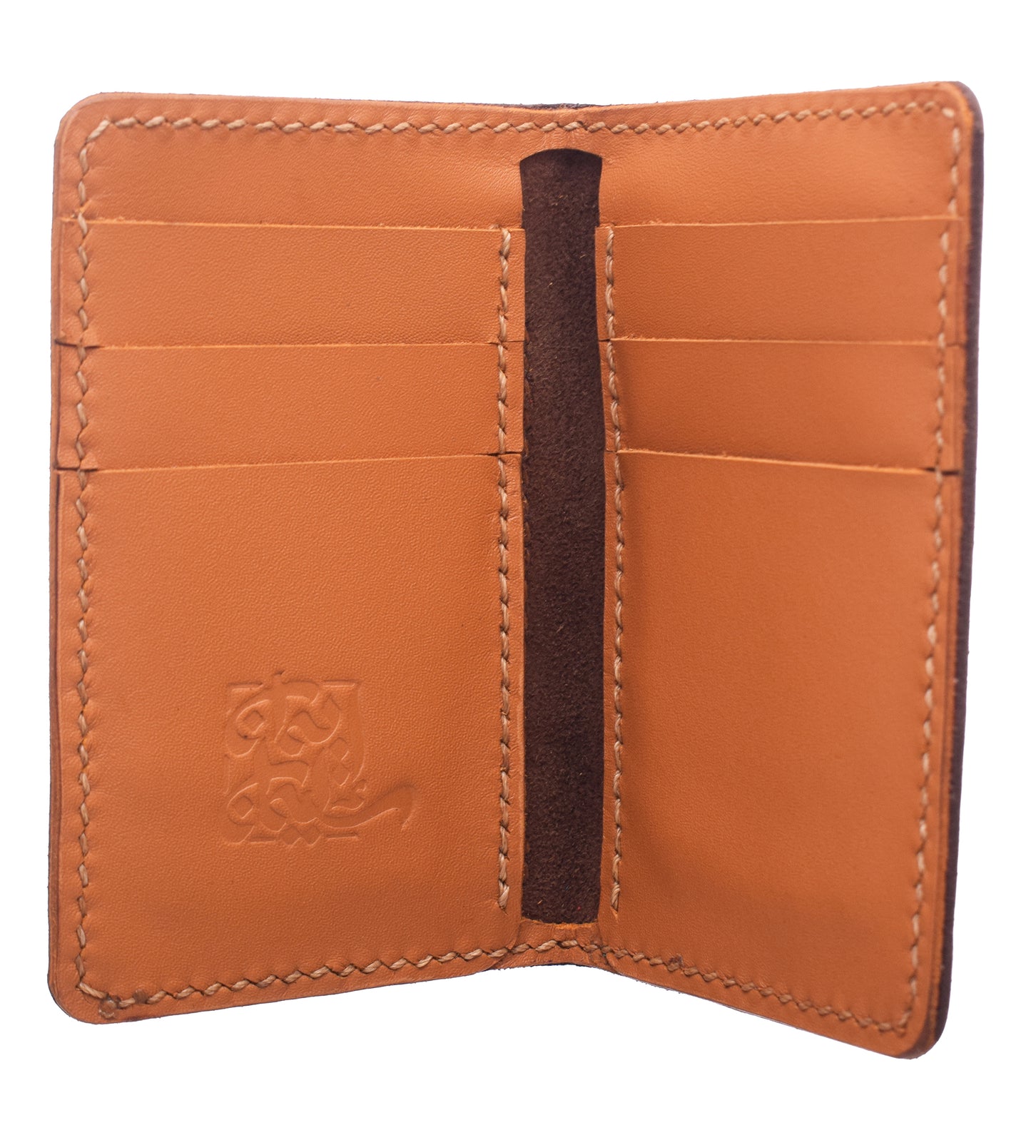 Genuine Leather Wallet with 9 Pockets Pharaonic Design