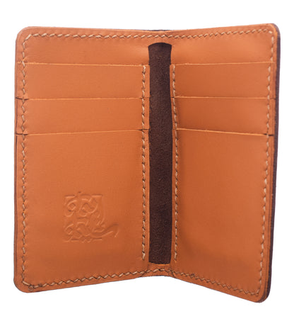 Genuine Leather Wallet with 9 Pockets Pharaonic Design