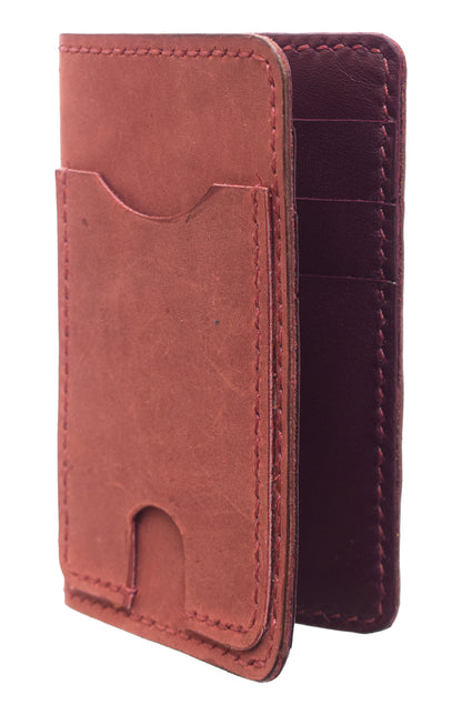 Genuine Leather Wallet with 9 Pockets Pharaonic Design