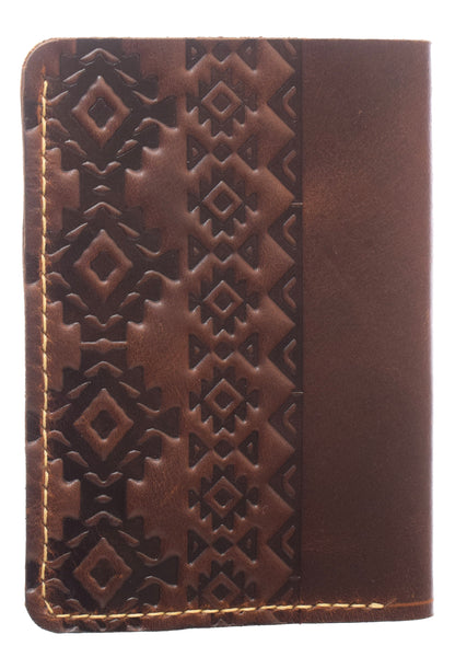 Genuine Leather Wallet with 8 Pockets with Embossed Design