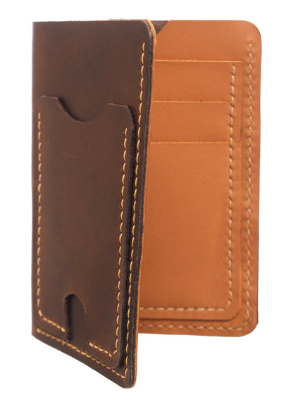 Genuine Leather Wallet with 8 Pockets with Embossed Design