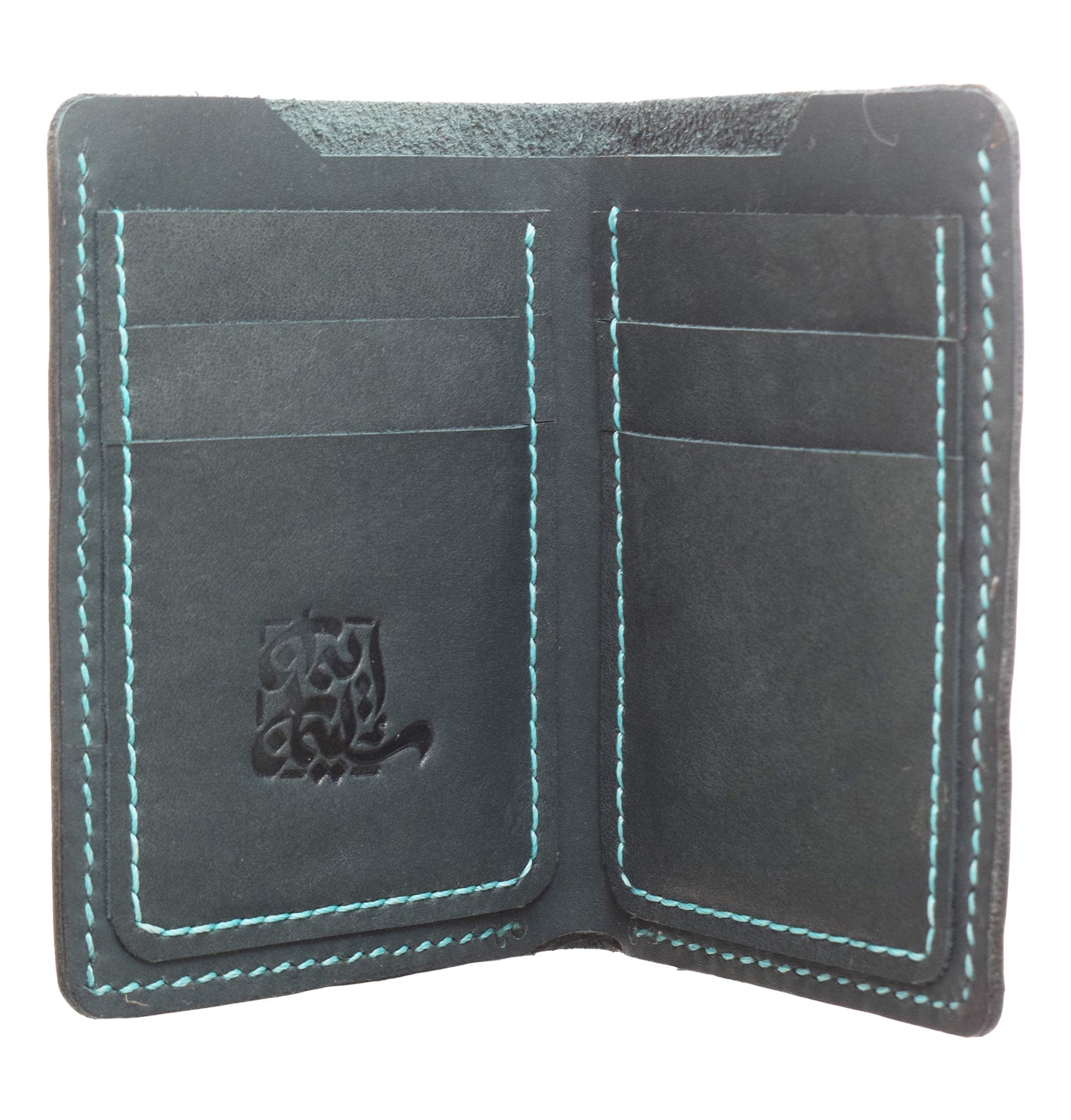 Genuine Leather Wallet with 8 Pockets with Embossed Design