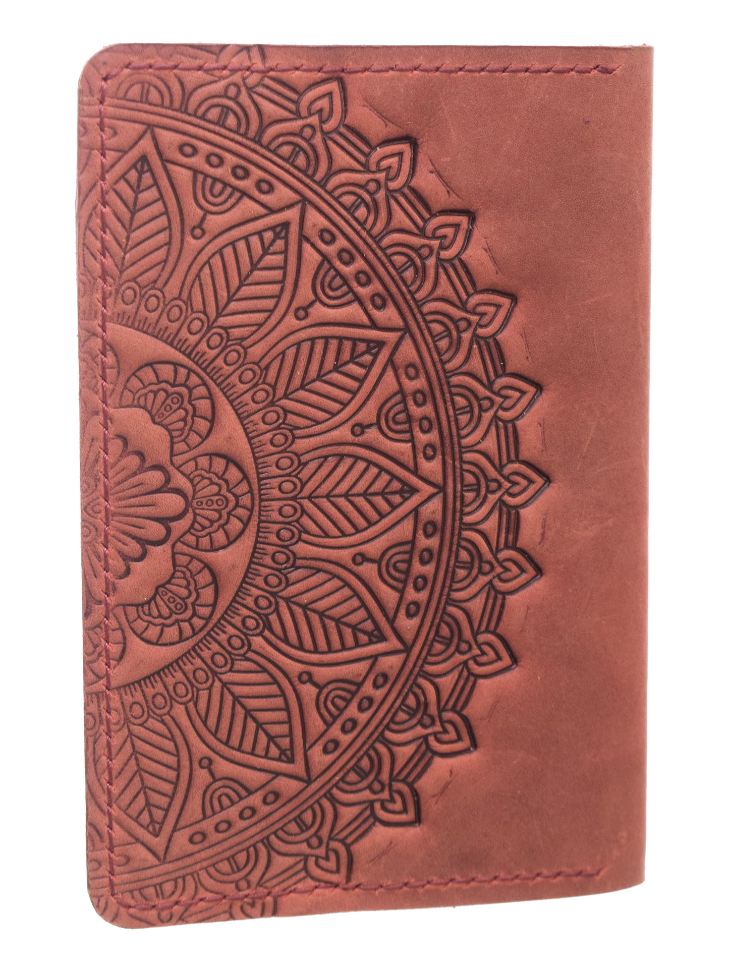 Genuine Leather Wallet with 4 Pockets with Embossed Design