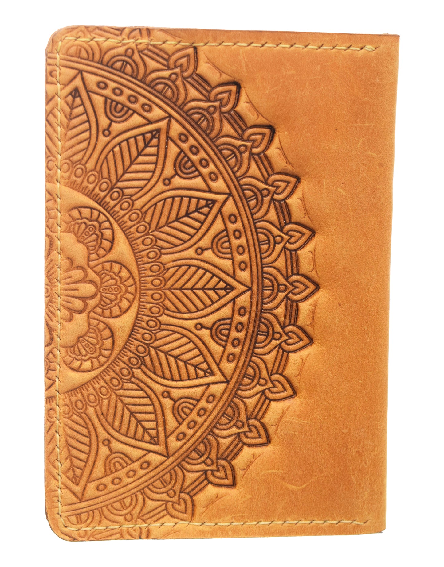 Genuine Leather Wallet with 4 Pockets with Embossed Design