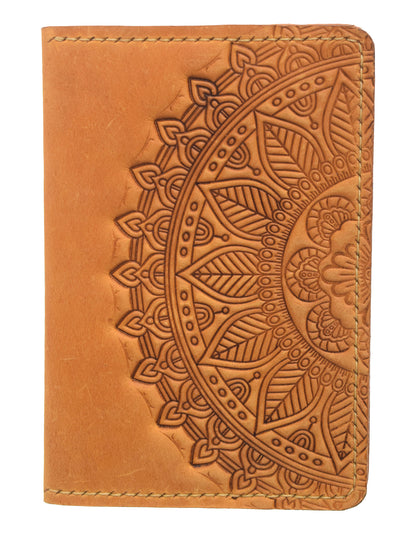 Genuine Leather Wallet with 4 Pockets with Embossed Design