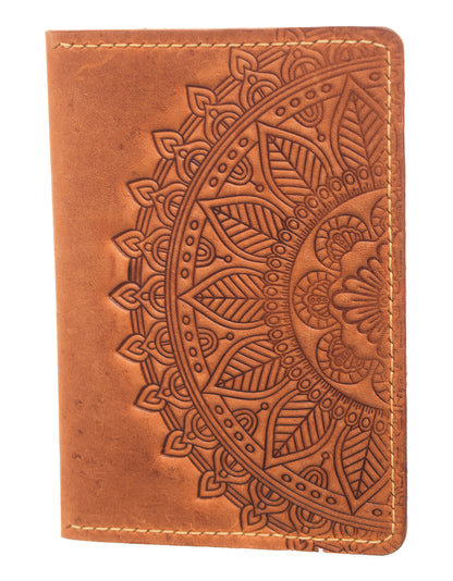 Genuine Leather Wallet with 4 Pockets with Embossed Design