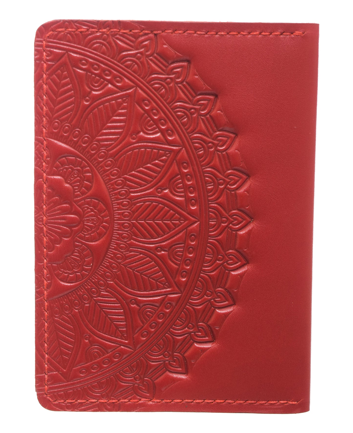 Genuine Leather Women's Wallet with 4 Pockets and Embossed Design