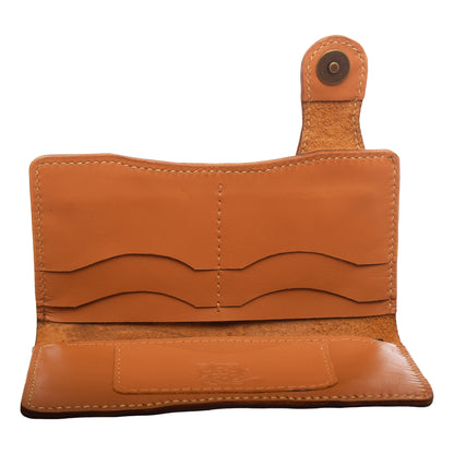 Genuine leather wallet with 8 pockets with a pharaonic design with a capsule