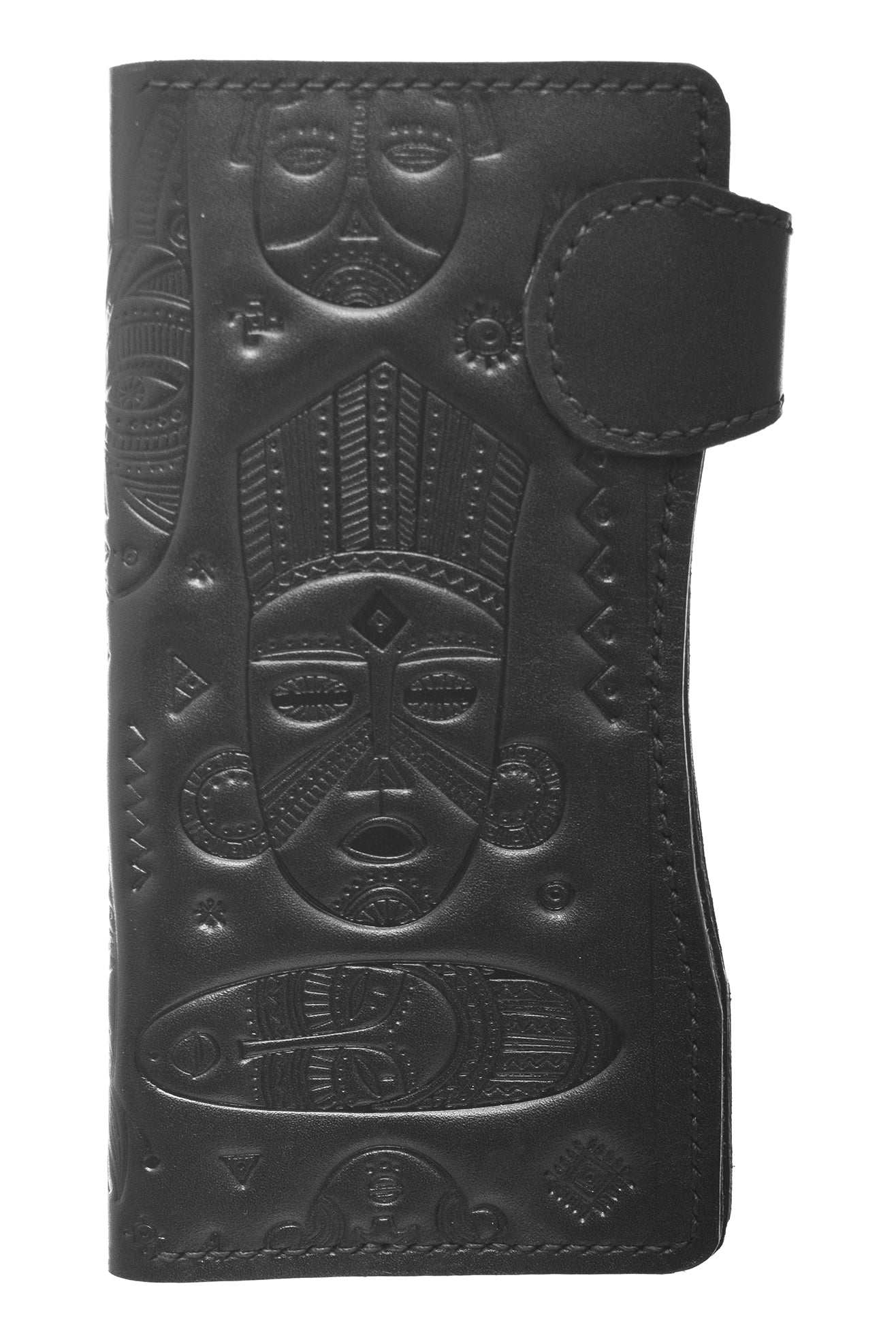 Genuine leather wallet with 8 pockets with a pharaonic design with a capsule