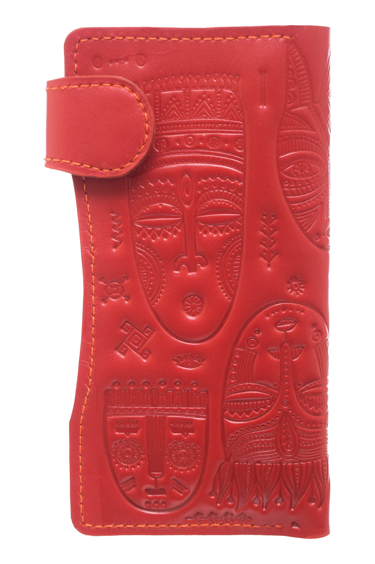 Genuine leather wallet with 8 pockets with a pharaonic design with a capsule