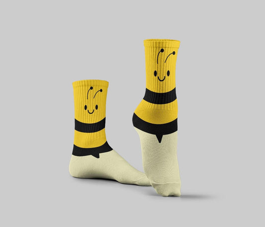 Cotton Bee Crew Socks – Yellow