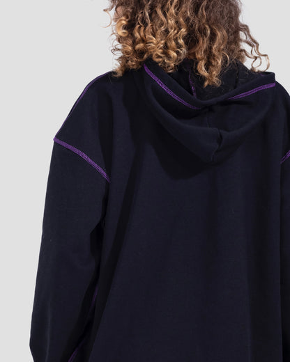 Black Over Purple Hoodie