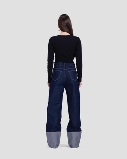 New Fold Up Indigo Jeans