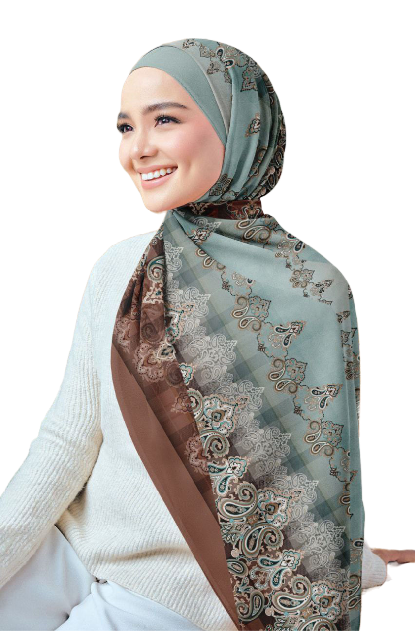 Printed Chiffon Crepe Scarf