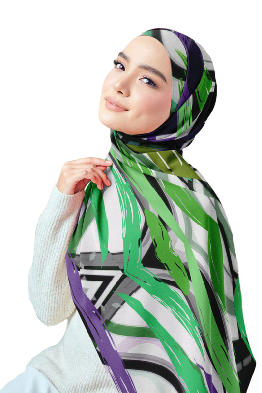 Printed Chiffon Crepe Scarf