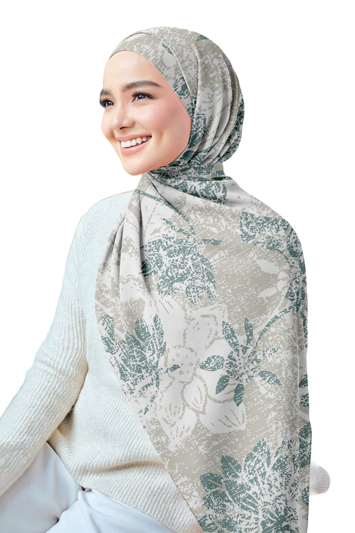 Printed Chiffon Crepe Scarf