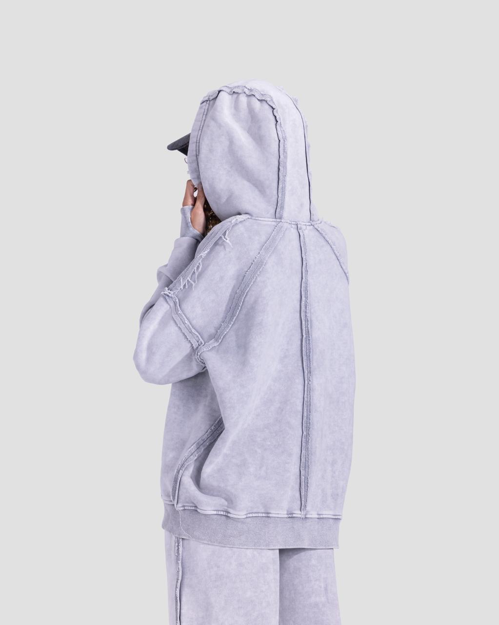 Washed Light Grey Hoodie