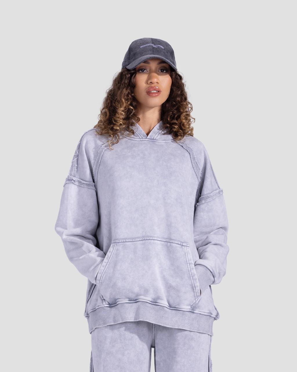 Cotton Washed Hoodie - Light Grey