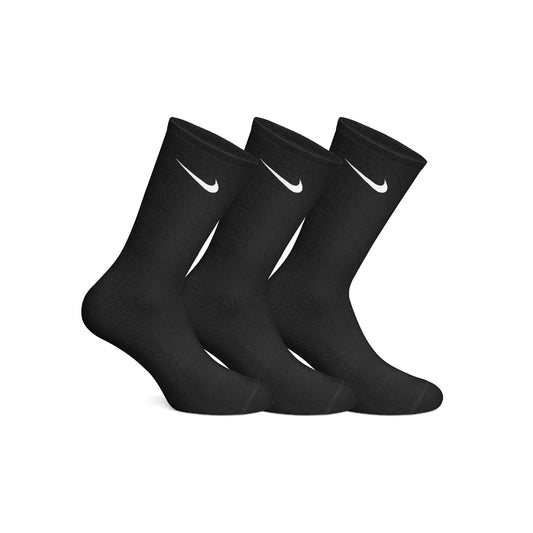 Cotton Basic Crew Socks Pack Of 3 - Black