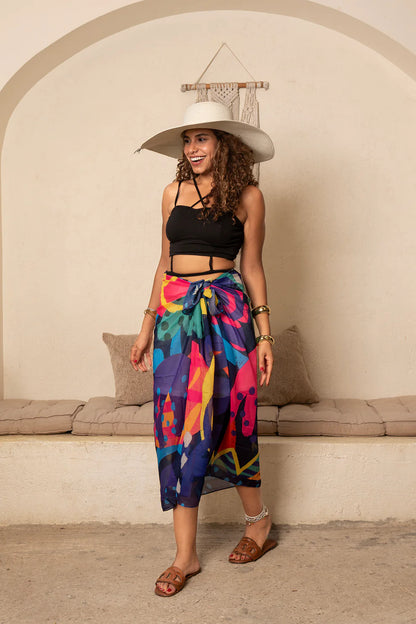 Flower Power Wrap Coverup