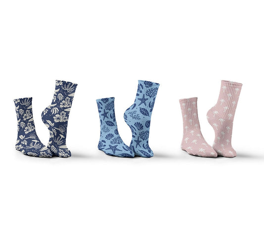 Cotton Crew Socks - Set Of 3