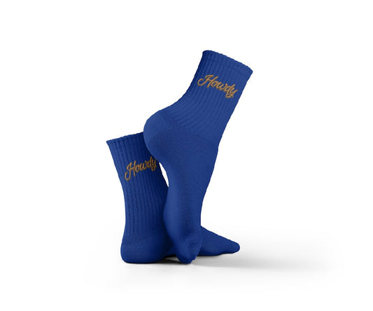 Cotton Crew Socks - Navy