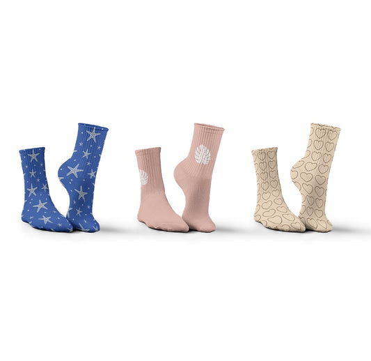 Cotton Crew Socks - Set Of 3