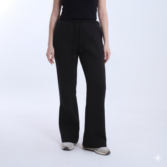 Melton Solid Sweatpants – Black