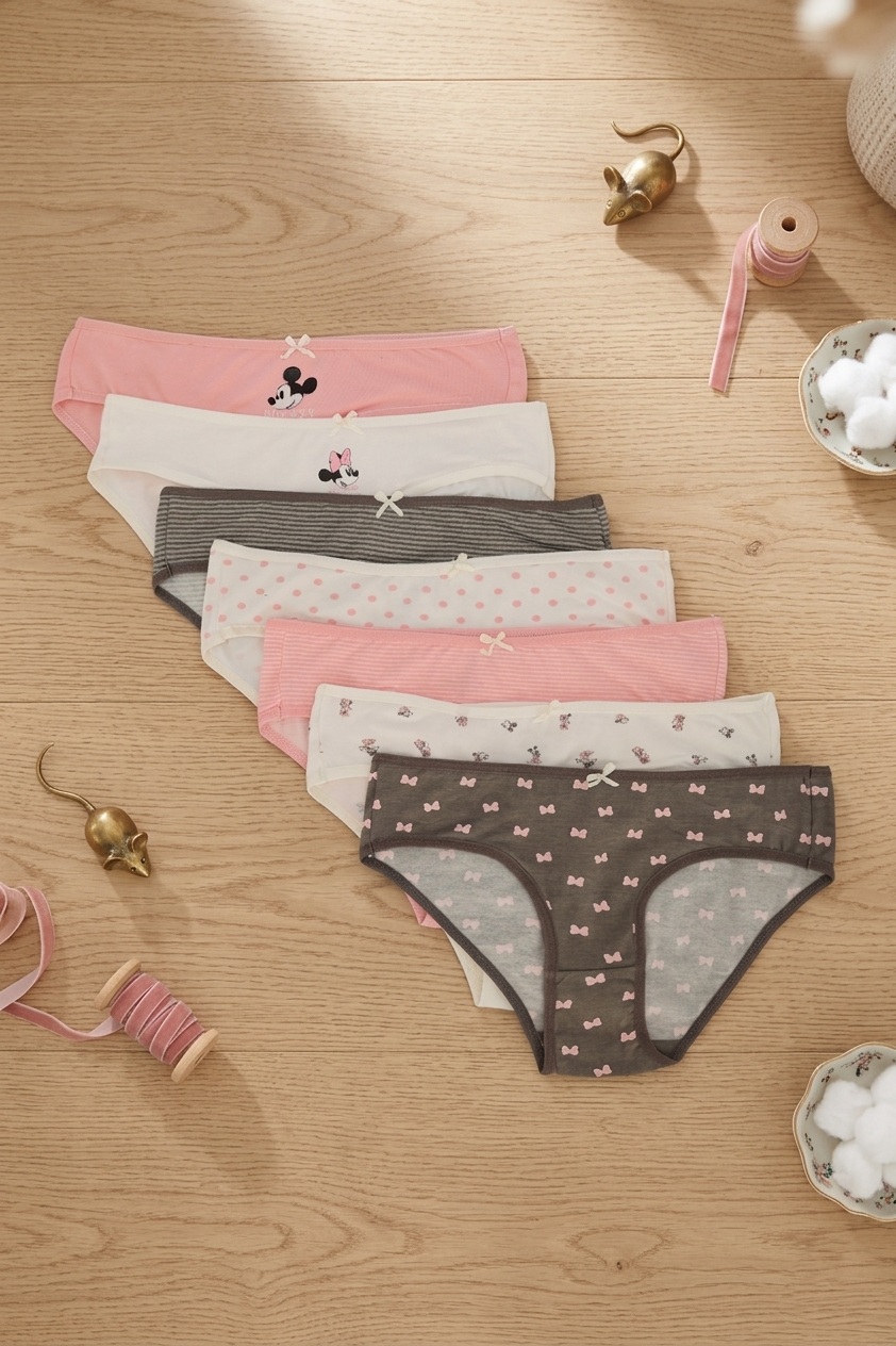 Printed Pack of 7 Bikini Panties – Multicolor