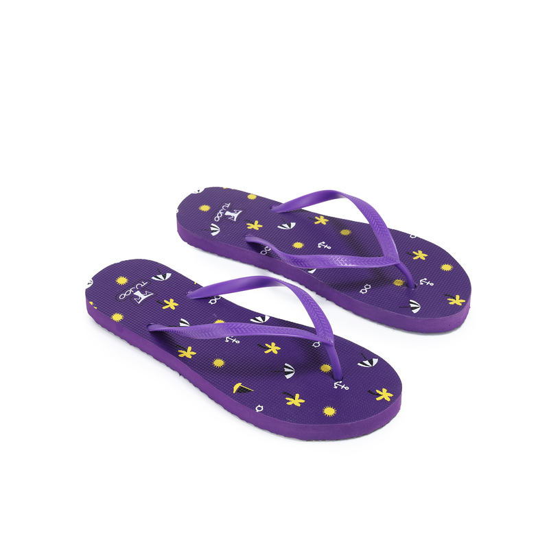 Cork Printed Slipper – Purple