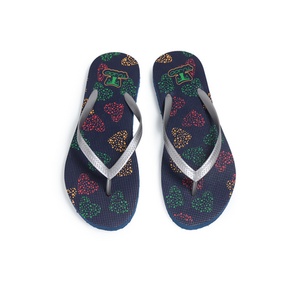 Cork Printed Slippers – Black & Silver