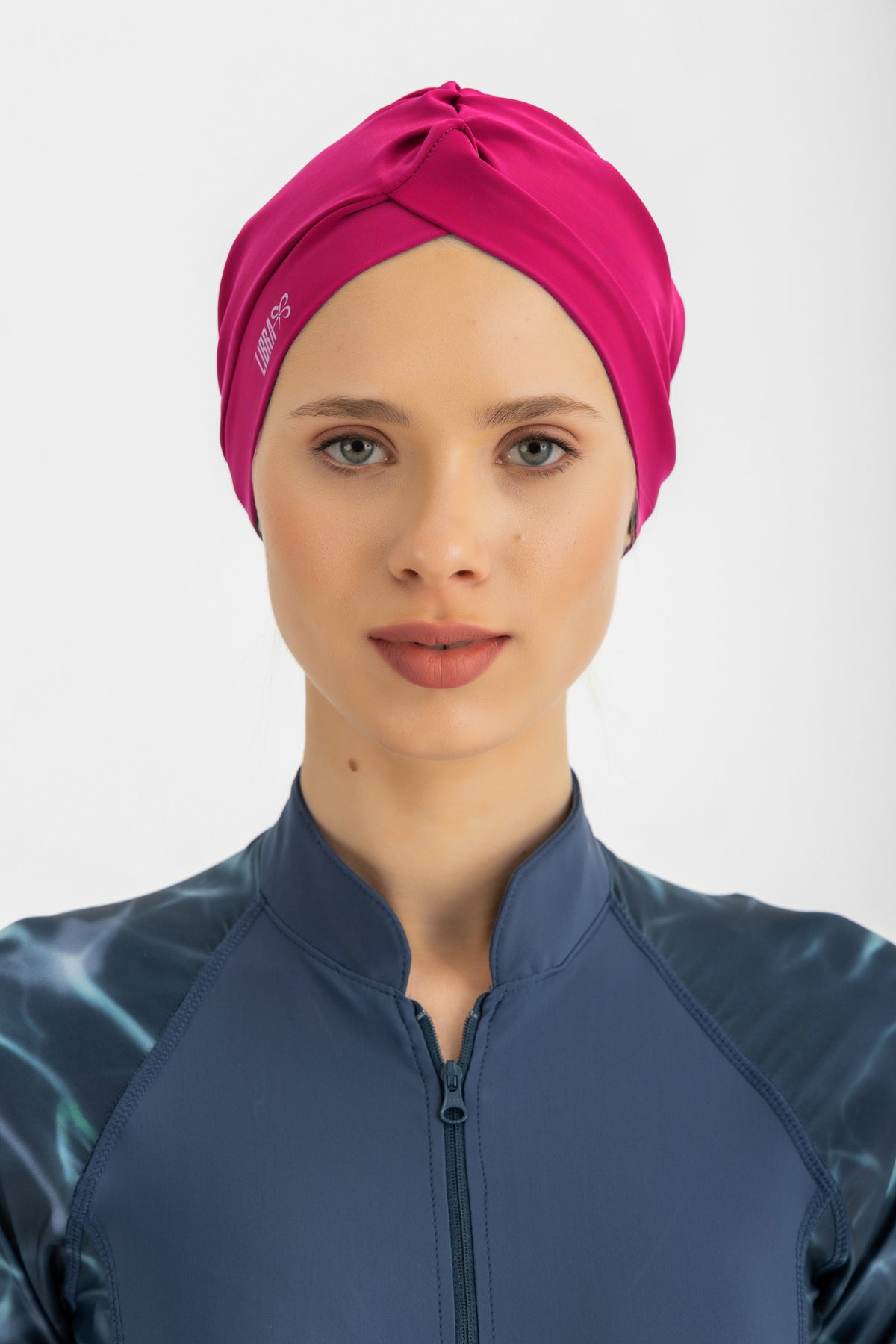 Lycra Sleek Swim Turban - Bright Pink