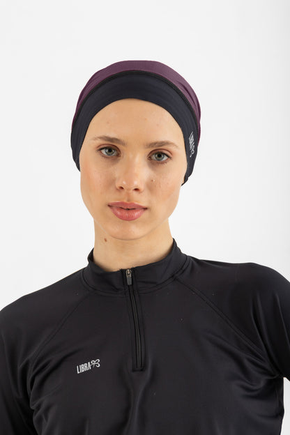 Lycra Modern Head Turban - Plum