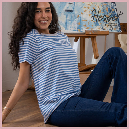 Summer Ease Half Sleeve Snap Nursing Maternity T-Shirt