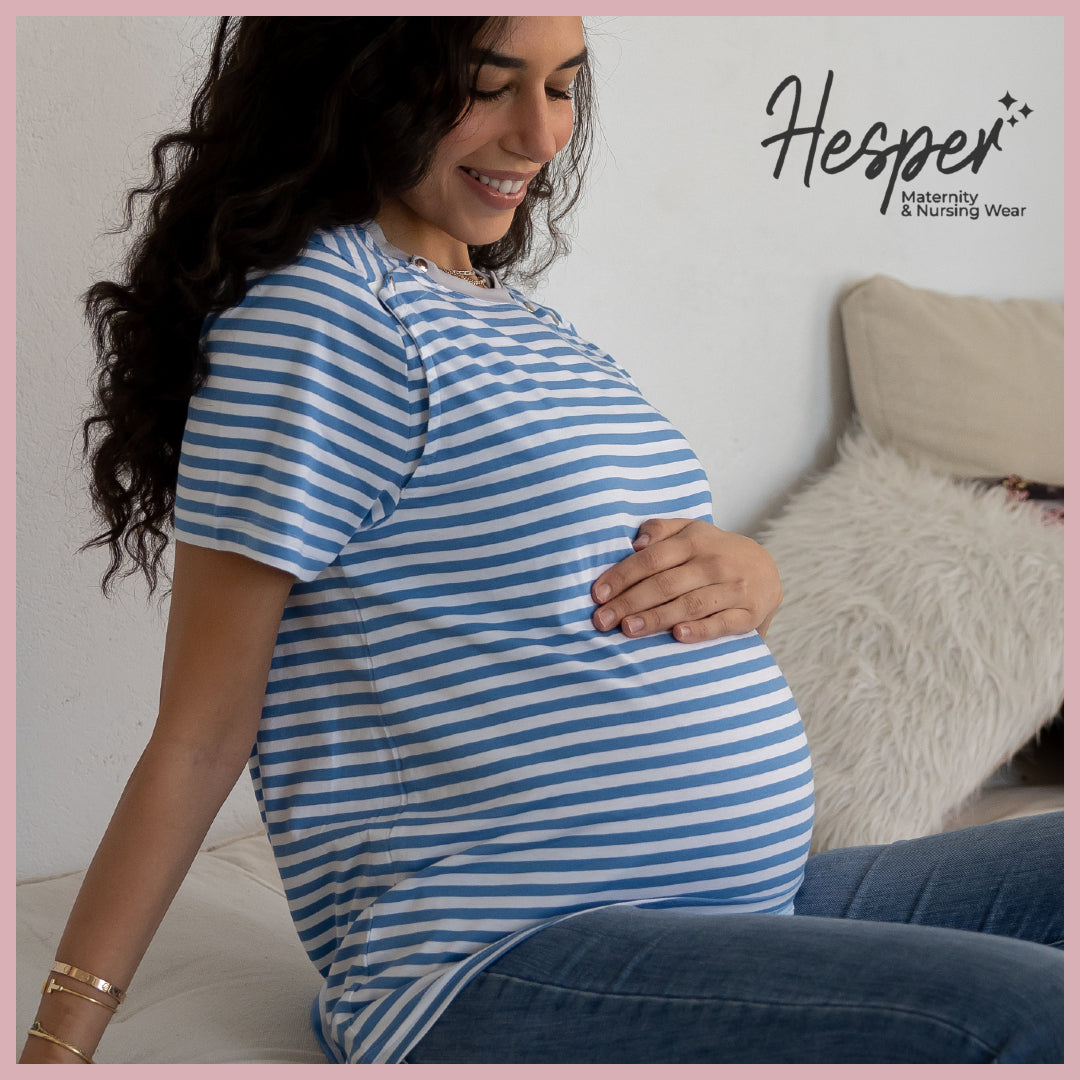 Summer Ease Half Sleeve Snap Nursing Maternity T-Shirt