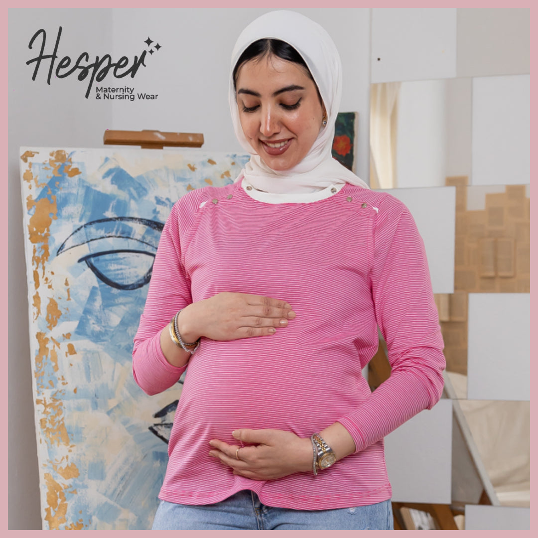 Summer Ease Half Sleeve Snap Nursing Maternity T-Shirt