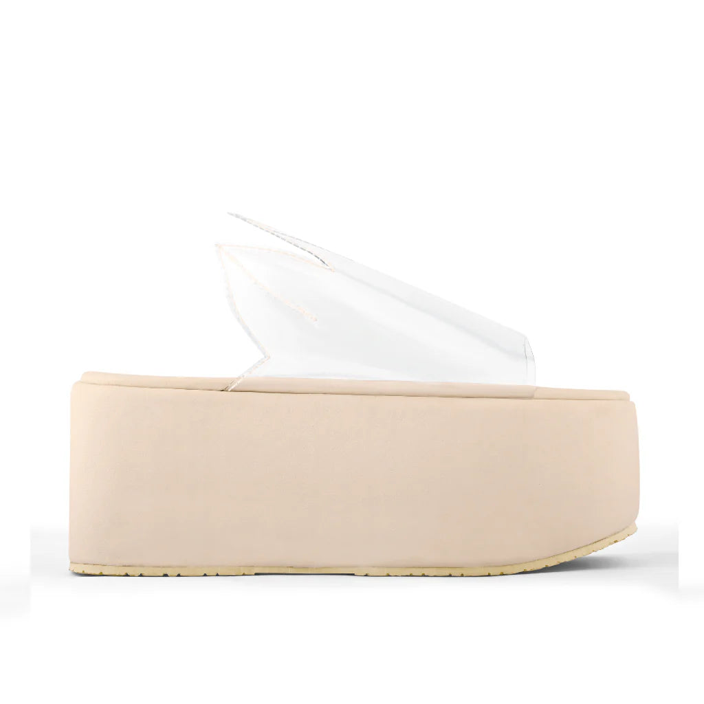 HOJA Clear Wedge Heels Slippers