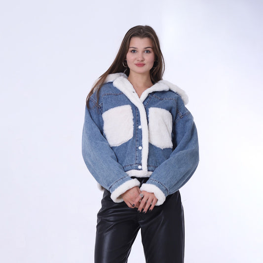 Jeans Jacket With Soft Fur