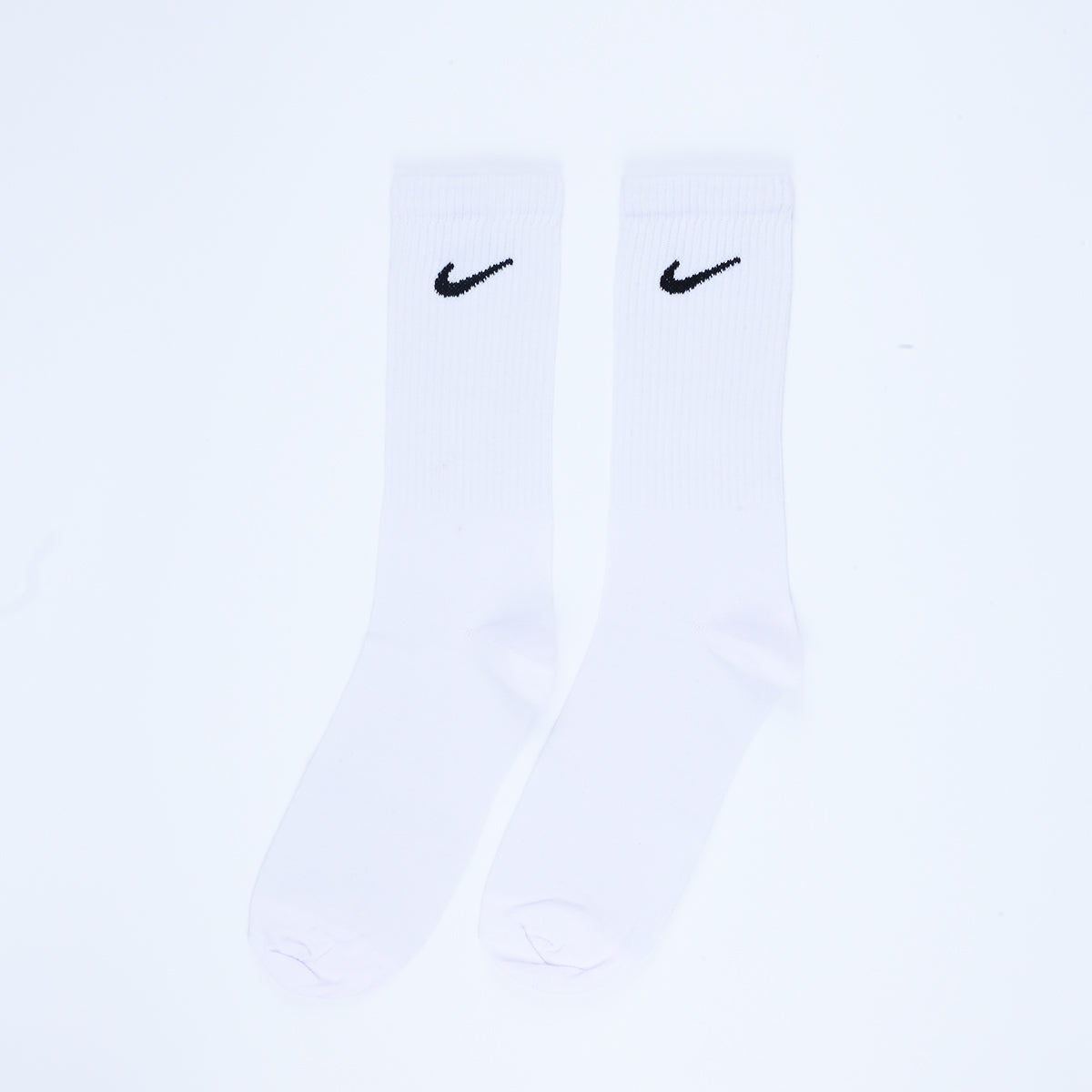 Cotton Basic Crew Socks – White
