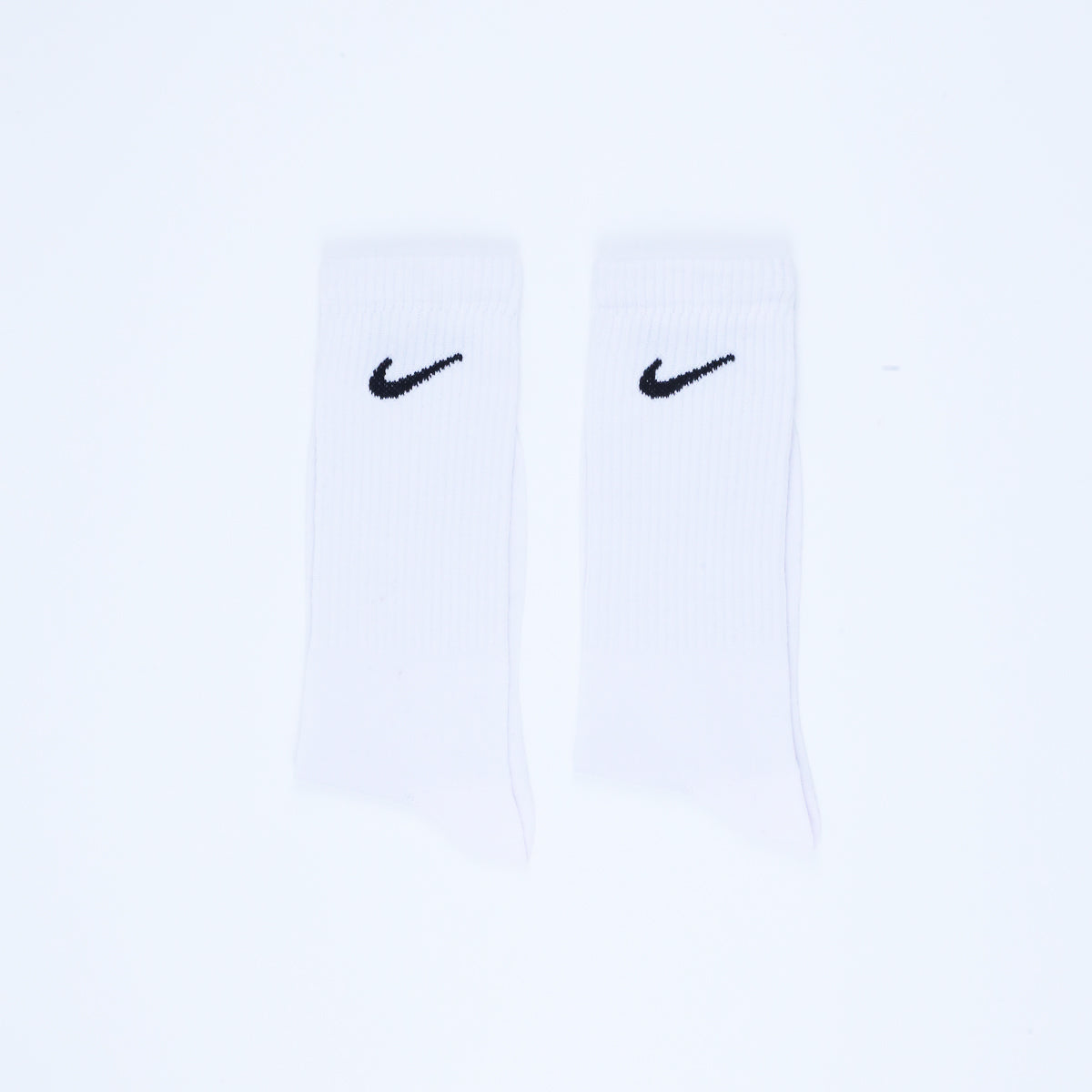 Cotton Basic Crew Socks – White