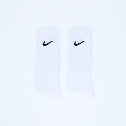 Cotton Basic Crew Socks – White