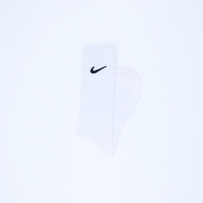 Cotton Basic Crew Socks – White