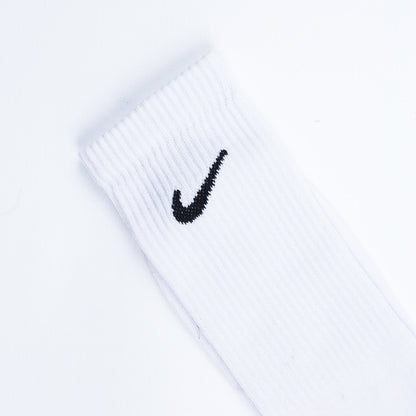 Cotton Basic Crew Socks – White