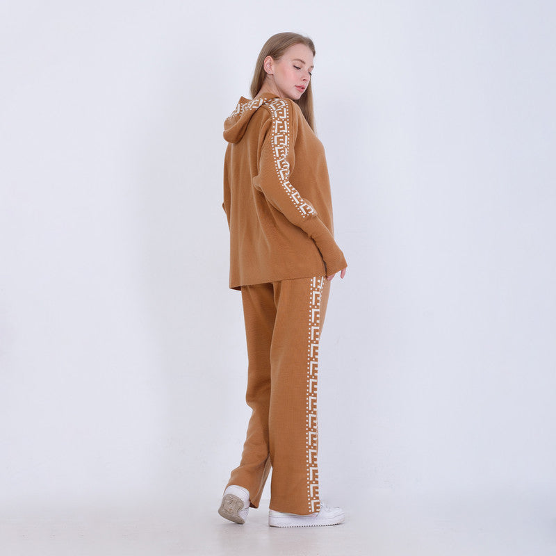 Hoddie Jakar Suit Camel