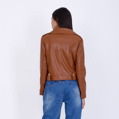 Cosette Leather Jacket - Havana