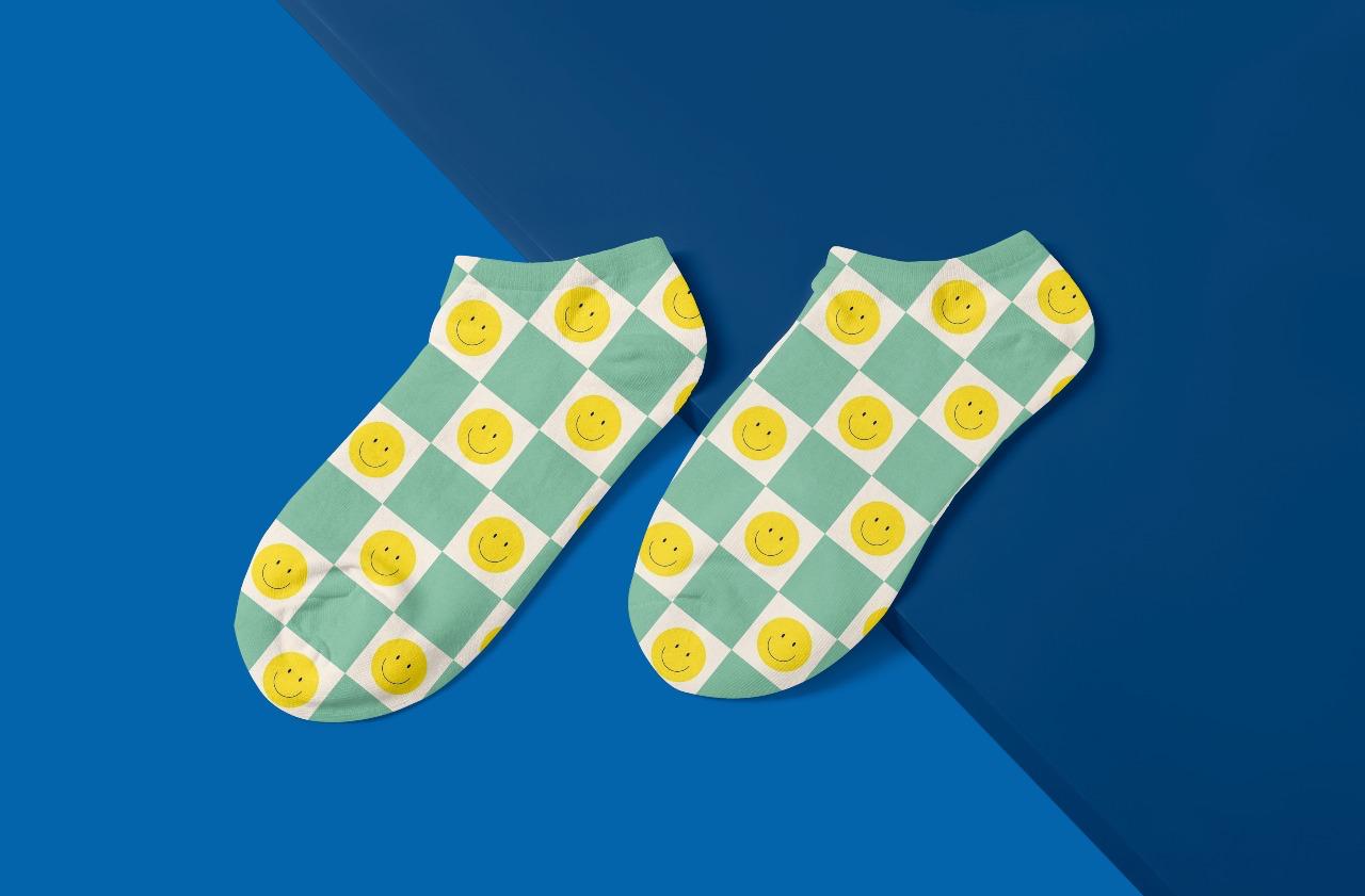 Cotton Colorful Pattern Ankle Socks – Multicolor