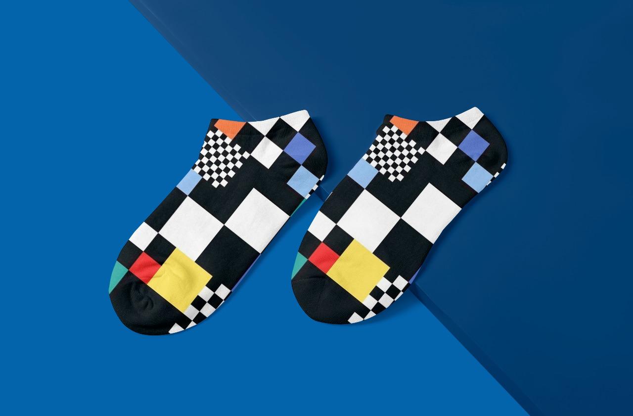 Cotton Colorful Pattern Ankle Socks – Multicolor