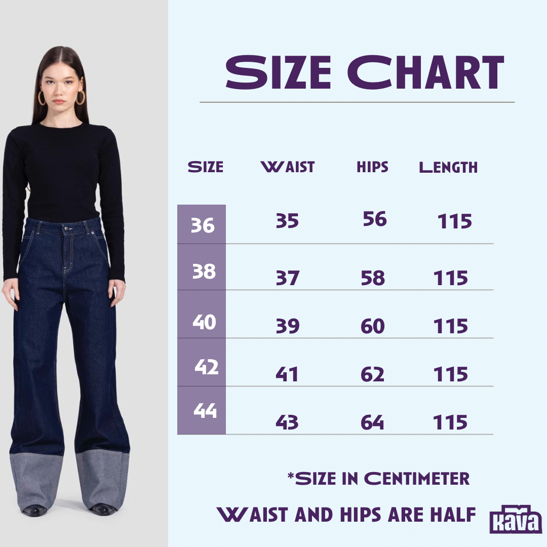 Denim Fold up indigo jeans - Dark Blue