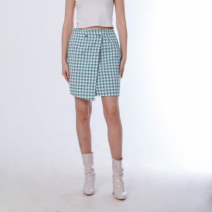 Plaid Wool Skirt